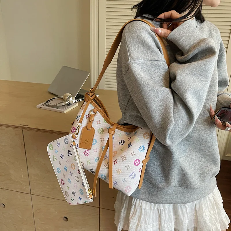 

​​Convertible Mommy Organizer Tote 2025 Women's Detachable Mini Purse Large Capacity Sustainable Canvas Work to Park System​​