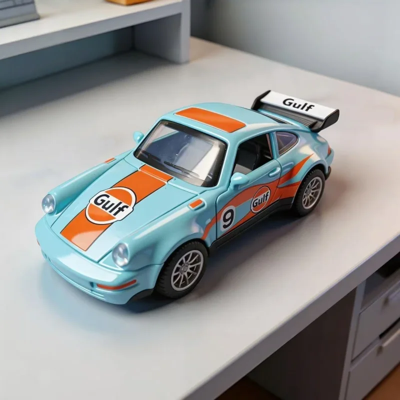 1:36 Vintage Sports Car Alloy Diecast Model, Pull Back Mechanism, Open Door Design, Tabletop Collection Decoration