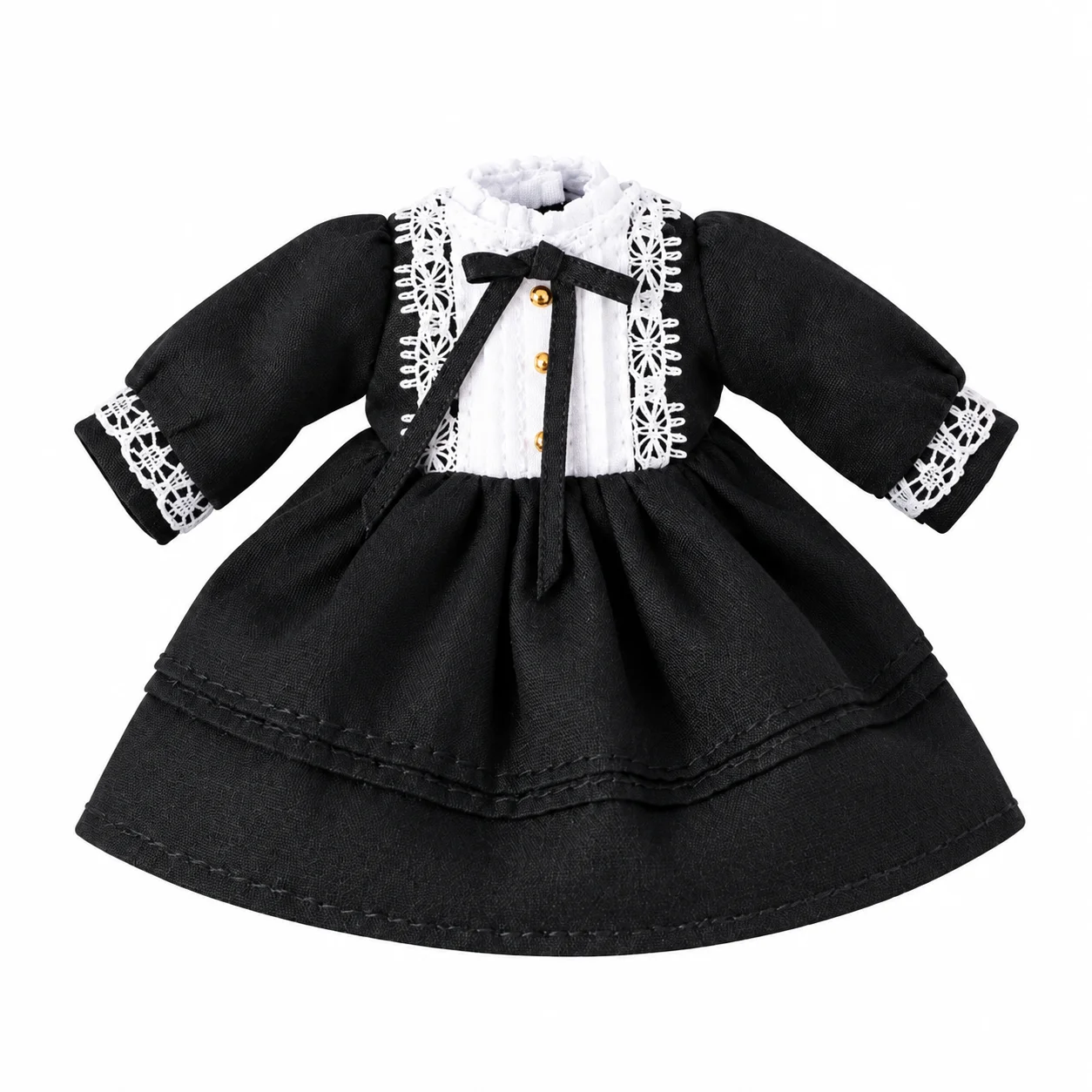 O.B.11 BJD Doll Clothes Retro Solid Color Lace Dress Molly Maroono P9 Skirt 12 Points Joint Compatible with 1/6 Scale Figures