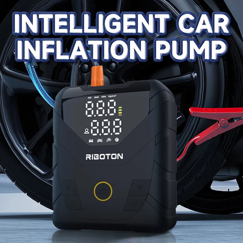 

150PSI Wireless Car Air Compressor Electric Mini Smart Car Tire Air Pump for Car Motorcycle Bike Tire Boat Ball LED lighting