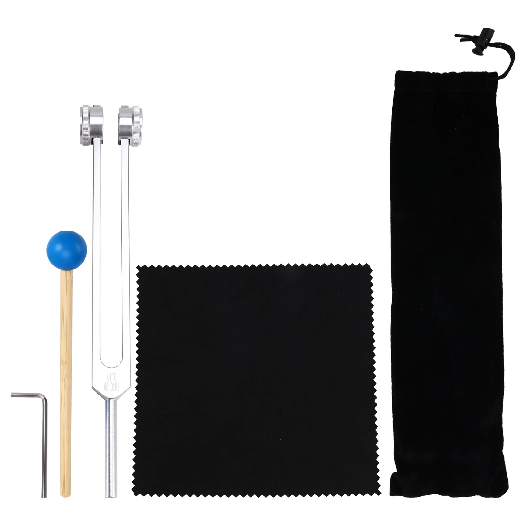 ABMW-stemvork met siliconen hamertas voor genezing, muziekinstrument, geluidstherapie 68.02HZ