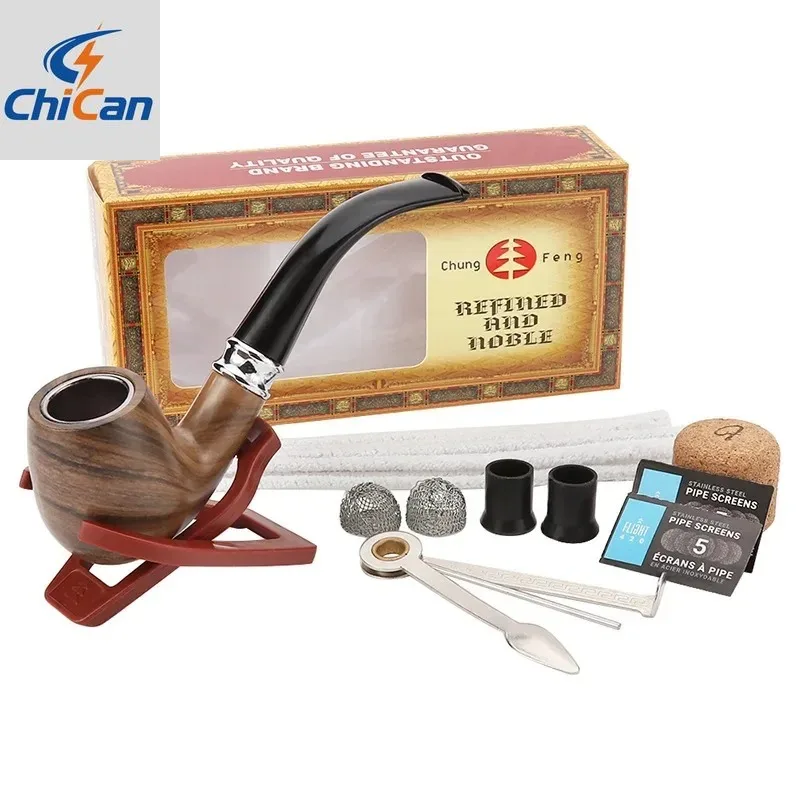 

【Hot】Pipe Set 503 Resin Tobacco Pipe Smoking Herb Grinder Filter Cleaning Gift Box for Smoking Accessories
