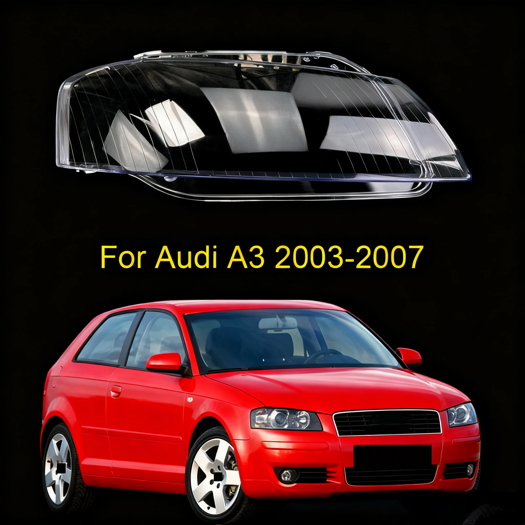 

Headlight Cover For Audi A3 2003 2004 2005 2006 2007 Plastic Headlamp Lens Transparent Lampshade Shell Replace Original Glass