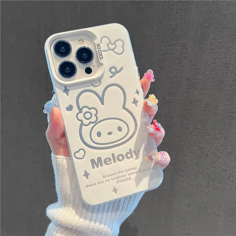 Cute Kuromi Melody Case for OPPO Realme 5 8 8i 9i 10 11 Pro C12 C15 C20 C21Y C31 C33 C35 C53 C55 5G Matte Shockproof Back Cover