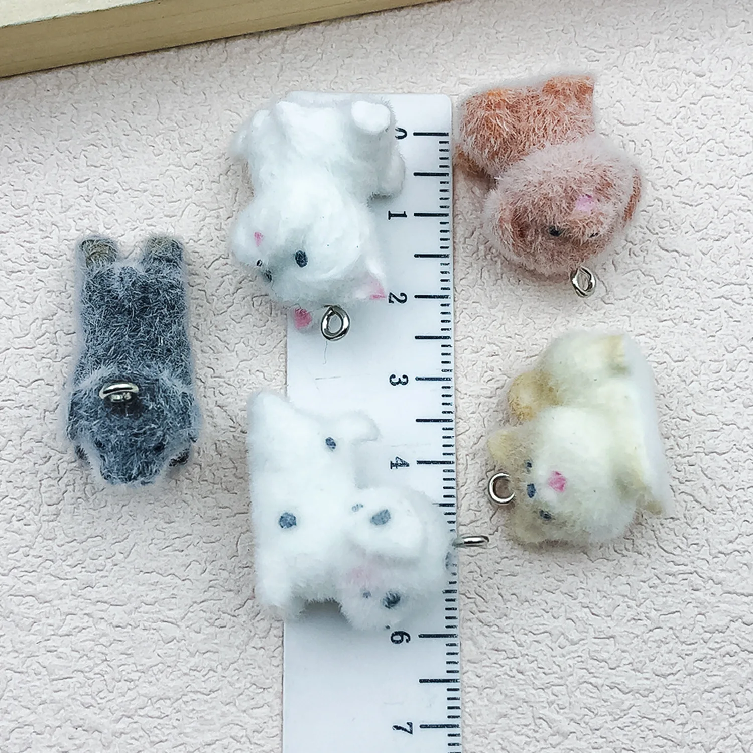 5pcs&1pc Flocked Resin Animal (Dog, Unicorn, etc.) Set – Craft Materials for Handmade Earrings, Bracelets, Necklaces, Keychains - view 2