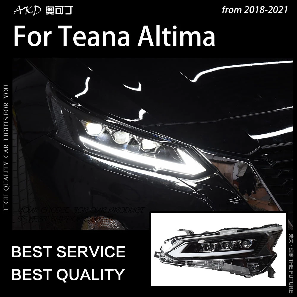 AKD Head Lamp for Nissan Teana Headlights 2018-2022 Altima LED Headlight Dynamic Signal Animation DRL Auto Accessories 2PCS