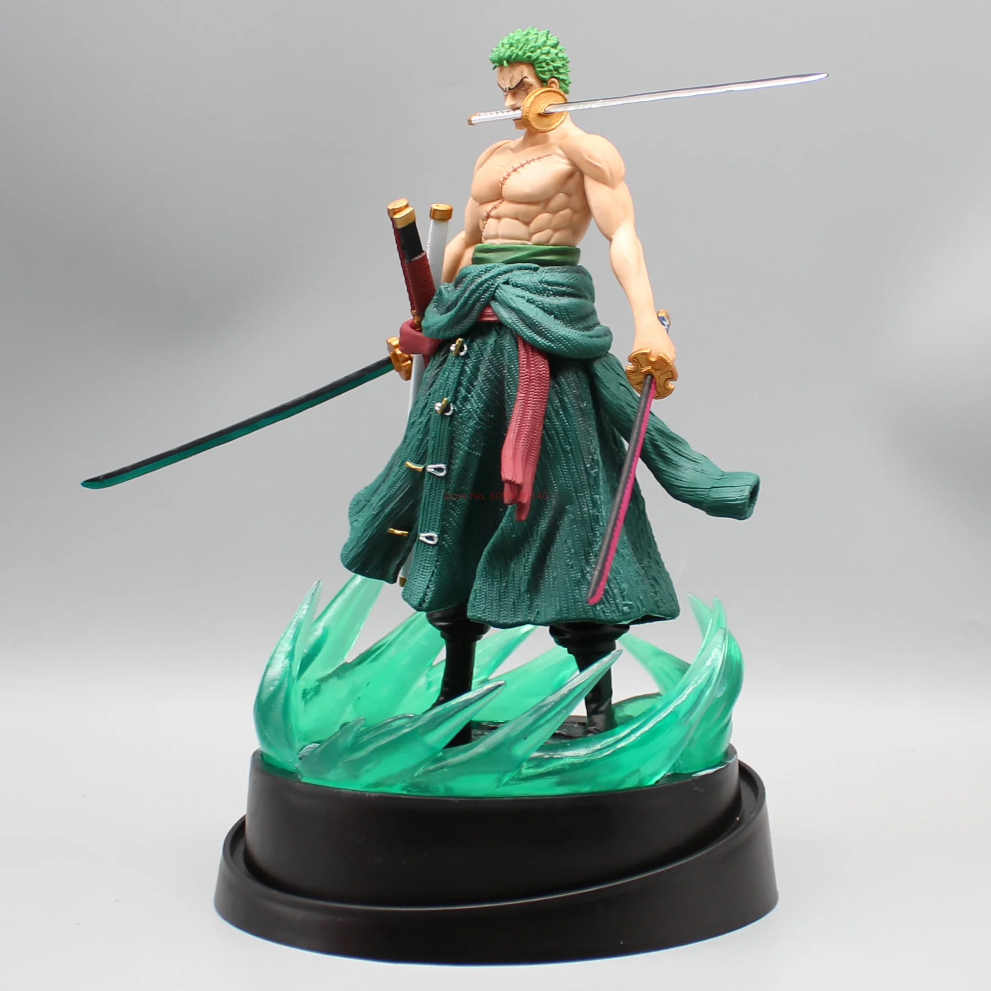 24cm jednoczęściowe figurki Anime Roronoa Zoro laterdwugłowe rzeźbione postacie z kreskówek modelki zbierają ozdoby zabawka dziecięca na prezent