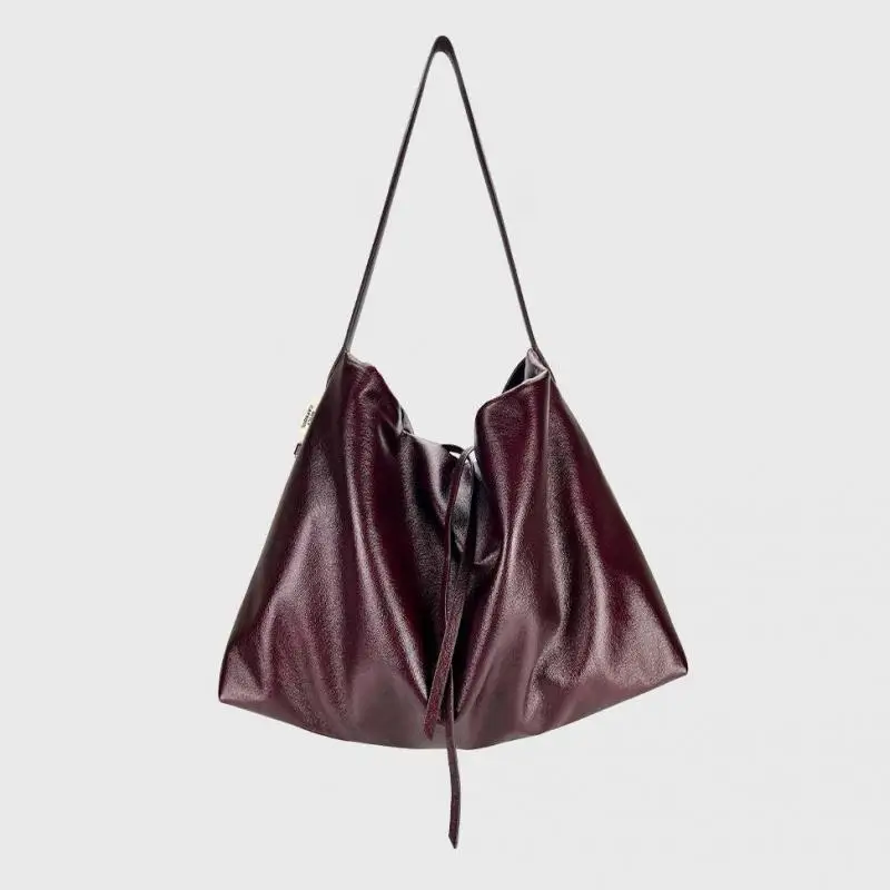 

Light Luxury Fashion New High-quality Soft Pu Leather Simple Casual Oversized Capacity Shopper Shoulder Tote Bag For Women Trend