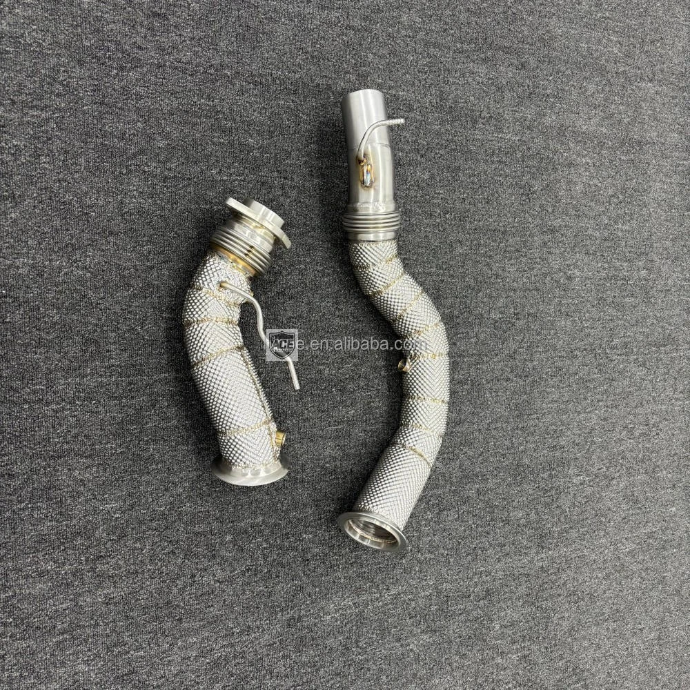 Hitzeschutz Cat-Downpipe für BMW M2C/M2 Comp M3 M4 F80 F82 F83 3.0 Edelstahl-Auspuffrohre Katalysator Coupé Auto – Detail 5