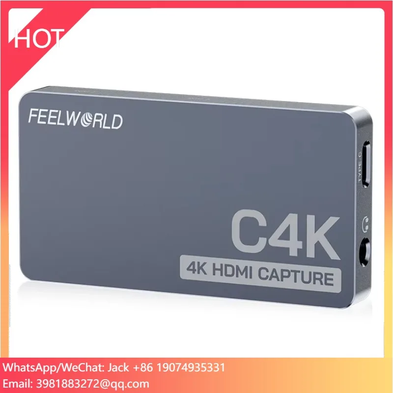 

FEEWORLD C4K Lightweight 4K 60Hz in and Out USB-C Plug and Play USB Capture Card for Streaming Gaming Video Conference