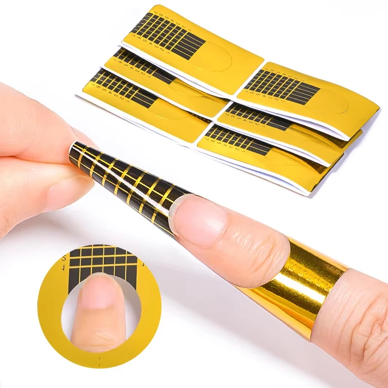 1 paquet de rappel de forme de manucure française, Extension de Gel Uv acrylique, forme bouclée, autocollant de Gel de construction, manucure artistique