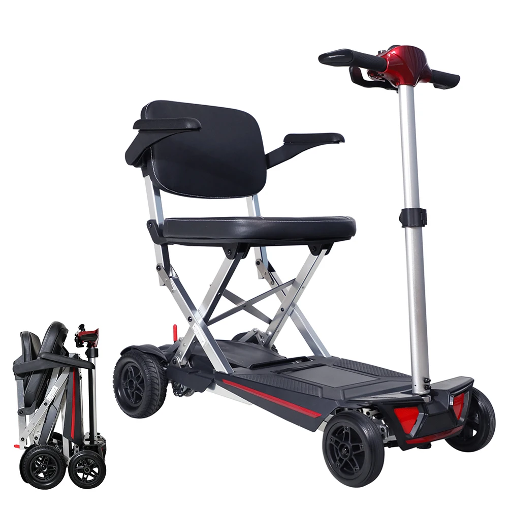 

Mobility Scooters for Seniors 10 AH Removable Lithium Battery Powered Lightweight Manual Folding Mobility Scooter