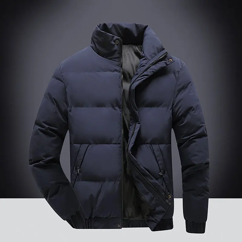 2024 Autumn and Winter New Fashion Trend Thickened Warm Large Size Coat Men's Casual Loose Comfortable Cotton-Padded Jacket 5XL