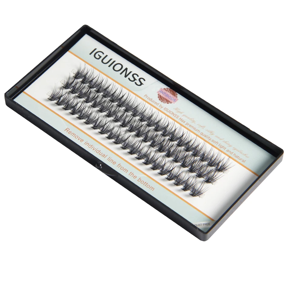 IGUIONSS 30D Mink Eyelash Extension Natural 3D Russian Volume Faux Eyelash Individual Soft Natur False eyelashes