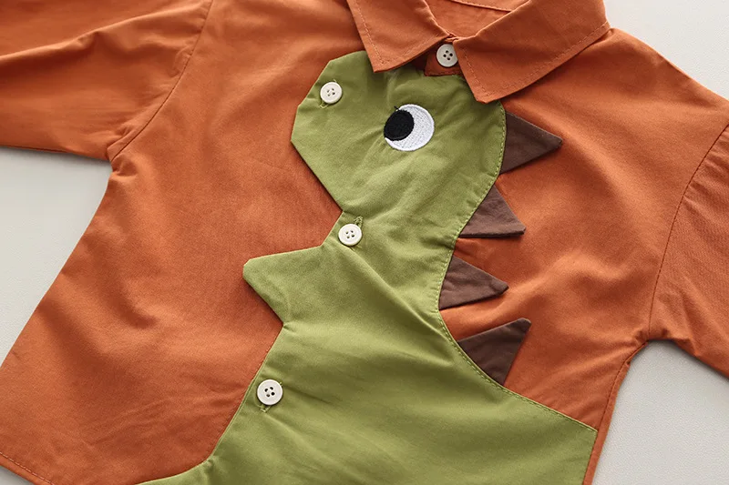 Toddler Outfits 2024 Baby Spring Boy Clothes 1 To 2 Years Cartoon Dinosaur Long Sleeve Shirts Pants Tracksuit for Kids Boys Suit