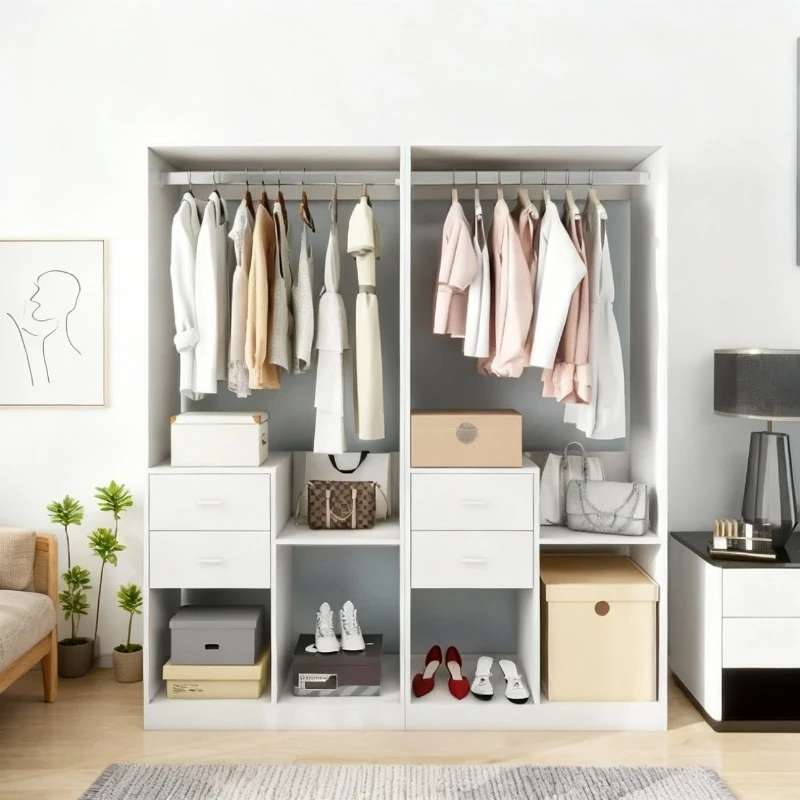 خزانة الملابس، منظم غرفة النوم المريح، خزانة خشبية للملابس، خزانة أثاث المنزل، خزانة تخزين