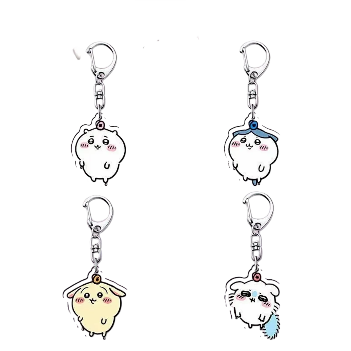 Porte-clés en acrylique de la série « Chiikawa Magic Is Coming », adorable pendentif de dessin animé représentant Hachiware et Usagi, ornement pour sac, cadeau d’anniversaire pour enfants.