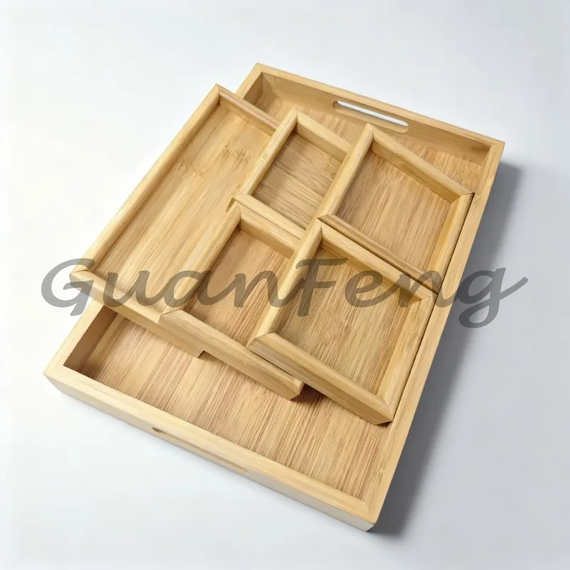 Light Luxury Single‑Layer Tea Tray High‑End Coffee Table Accessory Furnace Brewing Tea Snack Tray
