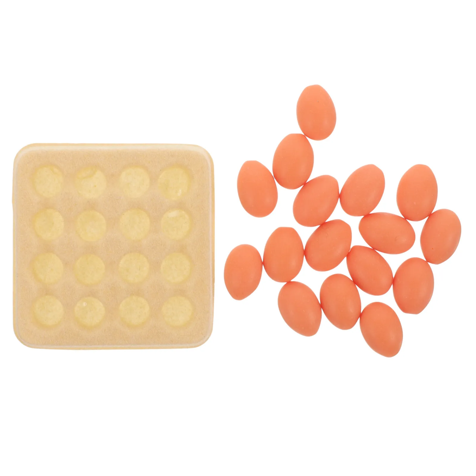 

1Set Miniature Egg Holder Tiny Mini Egg Tray Simulation Fake Eggs Micro Landscape Mini House Supplies Kitchen Decoration