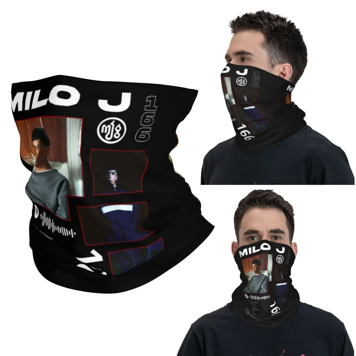 

Репер Milo J 166 альбом, роскошная бандана, чехол на шею, волшебный шарф с принтом, многофункциональная Балаклава для езды на велосипеде для мужчин, женщин, взрослых, ветрозащитная