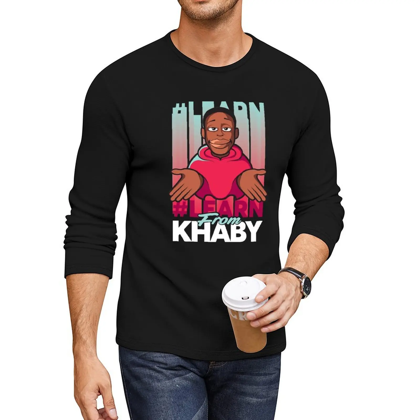 Khaby Lame Learn From Khaby Lame Long T-Shirt sublime t shirt funny t shirts mens graphic t-shirts funny