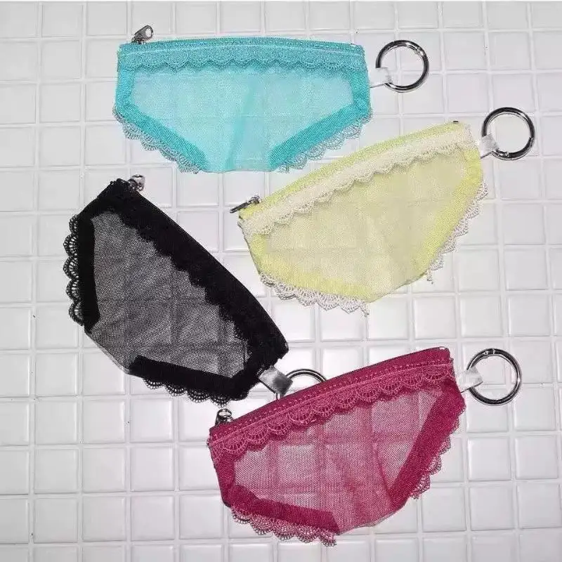 Portable Zippered Makeup Storage Bag Inspired by Lace Mesh Briefs for Easy Cosmetic Organization