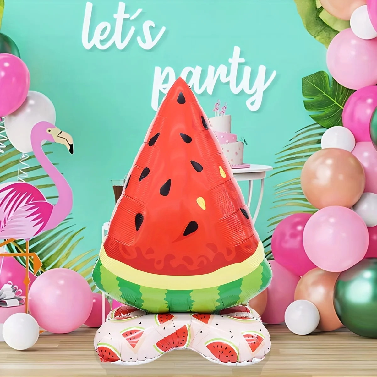1 Stück Extra Großer 61-Zoll Stehender Wassermelonen-Ballon Hawaii-Themen-Party-Dekoration Sommer-Partyzubehör Fotografie-Requisiten