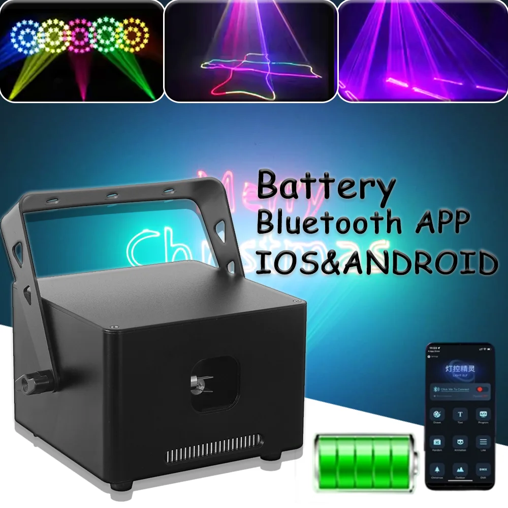 

1 Вт/2 Вт/3 Вт аккумулятор Bluetooth лазерный свет 20 Kpps Android/Apple Pro DMX512 20 сканирующий проектор DJ дискотека свадебный клуб вечерние