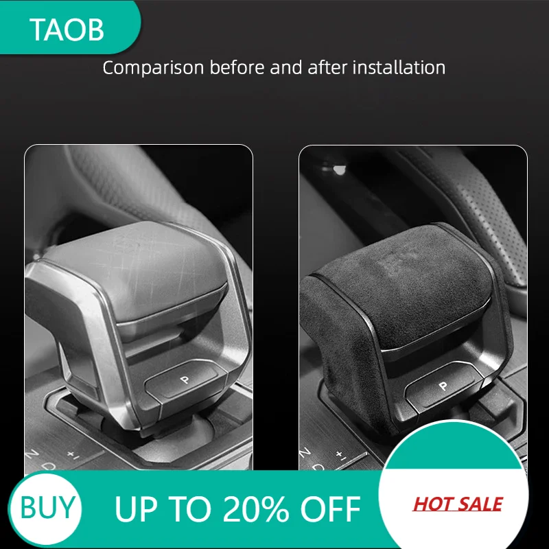 New High Quality For Chery Jetour T-1 Traveler T2 DCT XWD C-DM Italy Super Suede Car Gear Shift Knob Trim Cover Gears Shell Gear