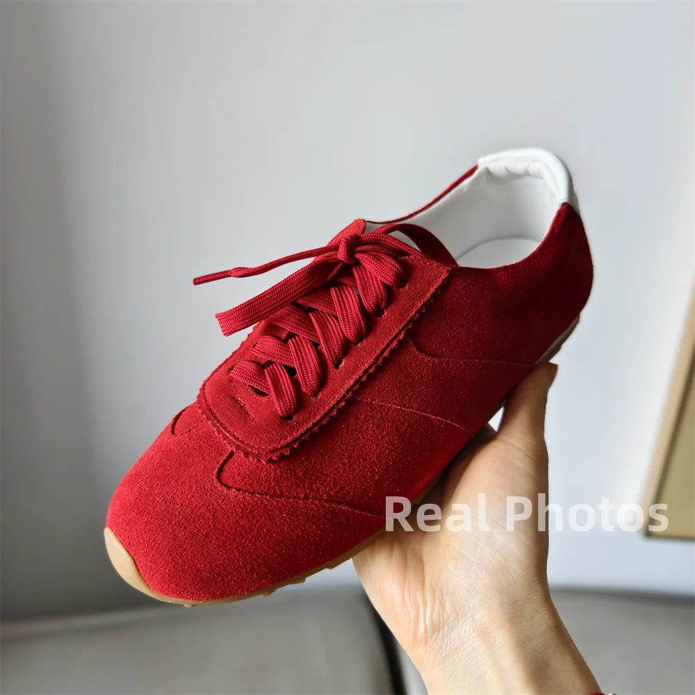 Fedonas 2025 Ins Qualität Frauen Wildleder Turnschuhe Sportschuhe Kontrast lässige Schuhe große Größe Flats Turnschuhe Schuhe