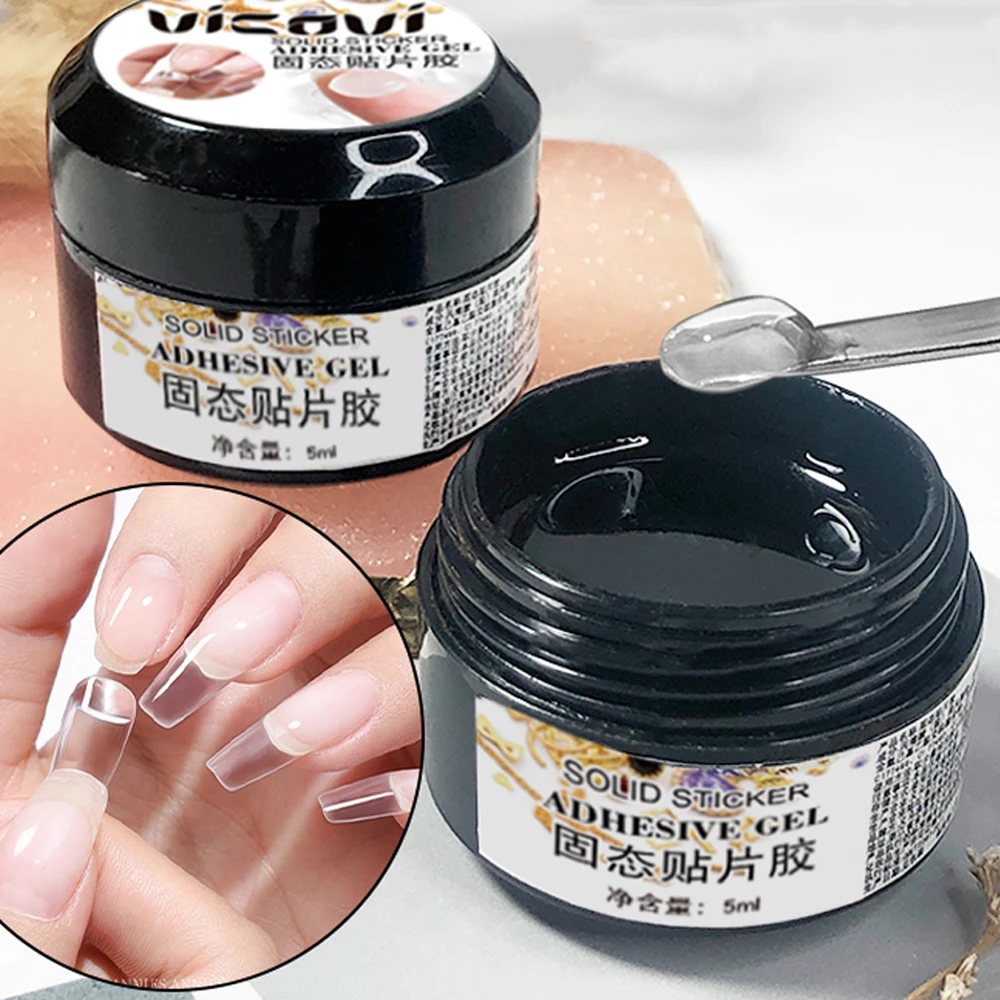 5 ml Nail Art Solid Viscose Diamond Gel Mold Modeling Glue DIY Fake Tip Gel Gum Fudge Gum Patch Glue Fast Stick Nail Tips Glue