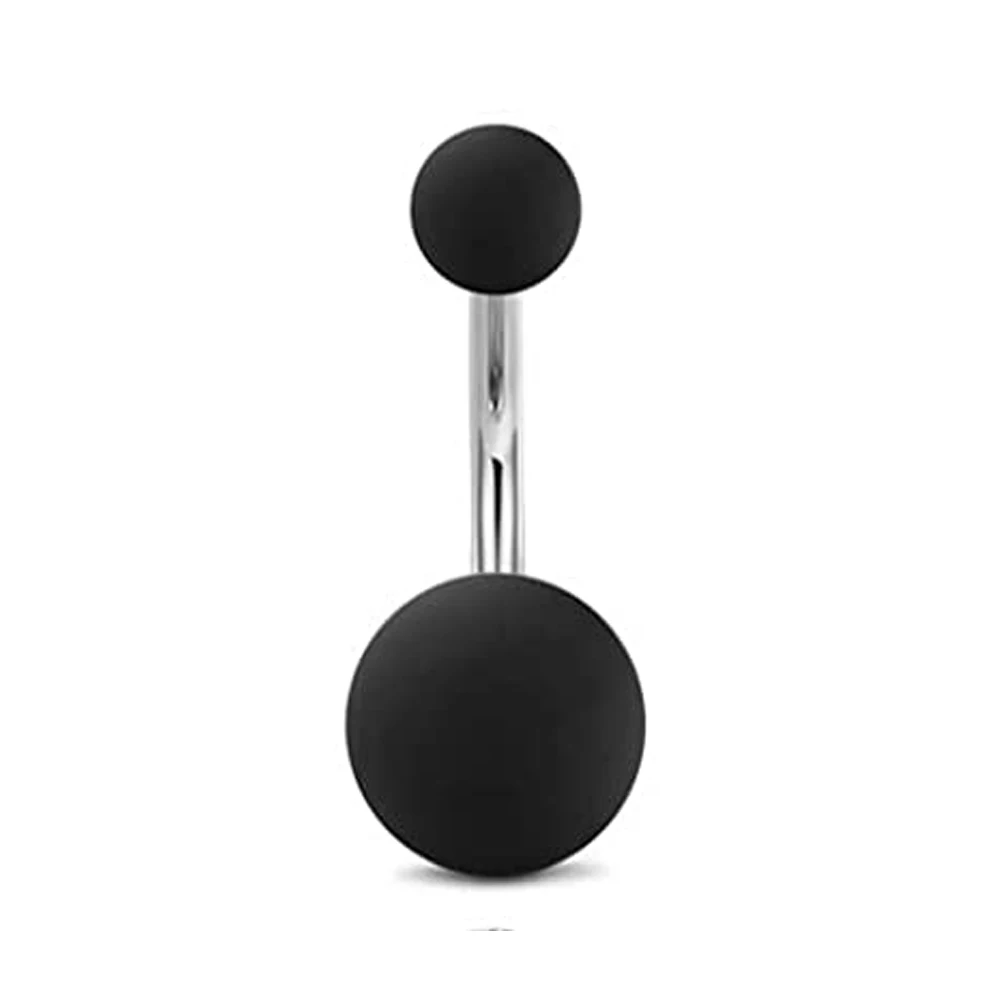 1Pcs Belly Button Rings Stainless Steel 14G CZ Navel Rings 3/8\