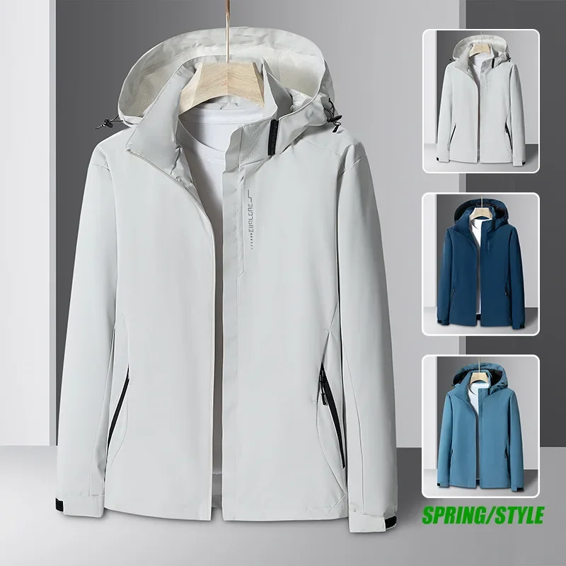 

2024 Spring Autumn Men's Women's Windproof Waterproof Casual Mountaineering Clothes Camping Hiking Quick Drying Outdoor Jackets