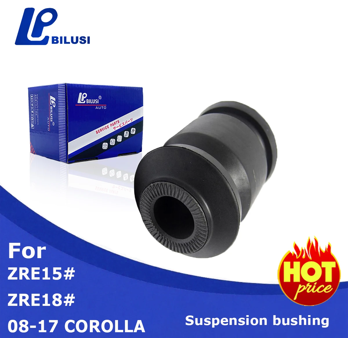 

Bilusi OE:48655-02080 48654-02050 48655-02050 Высококачественная резиновая втулка подвески для Toyota 08-17 COROLLA ZRE15 # ZRE18 #