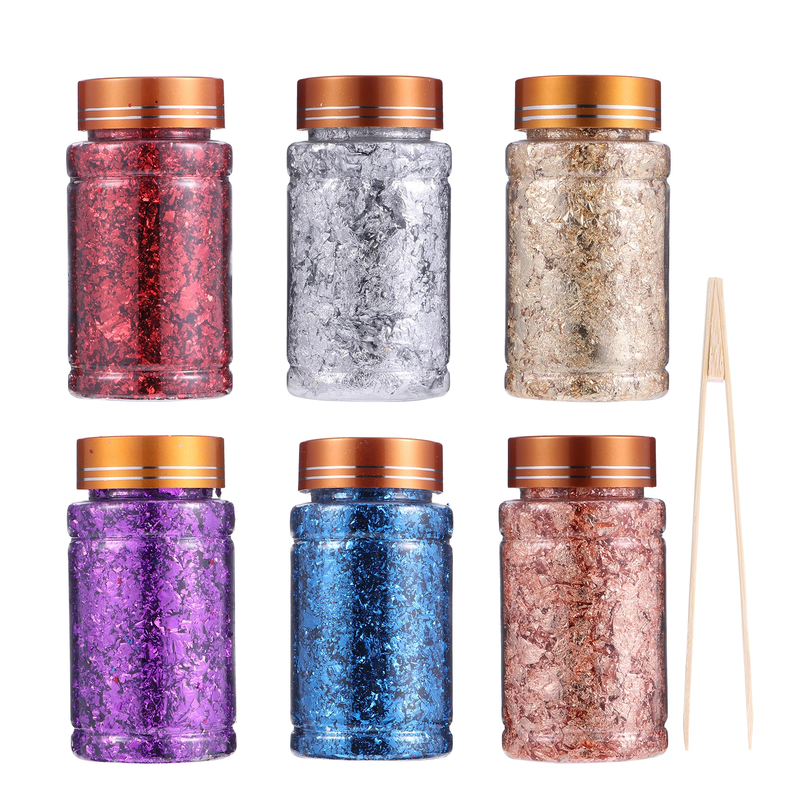 

1 set 1 Set Gold Foil Nail Art Decor Stickers Glitter Paillette Diy Manicure Supplies For Women Nail Lover Gift