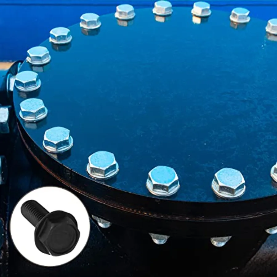 Bulloni esagonali flangiati M6x17mm 4 pezzi Bullone esagonale a mano sinistra Rivela vite filettata per macchina da costruzione domestica Fe