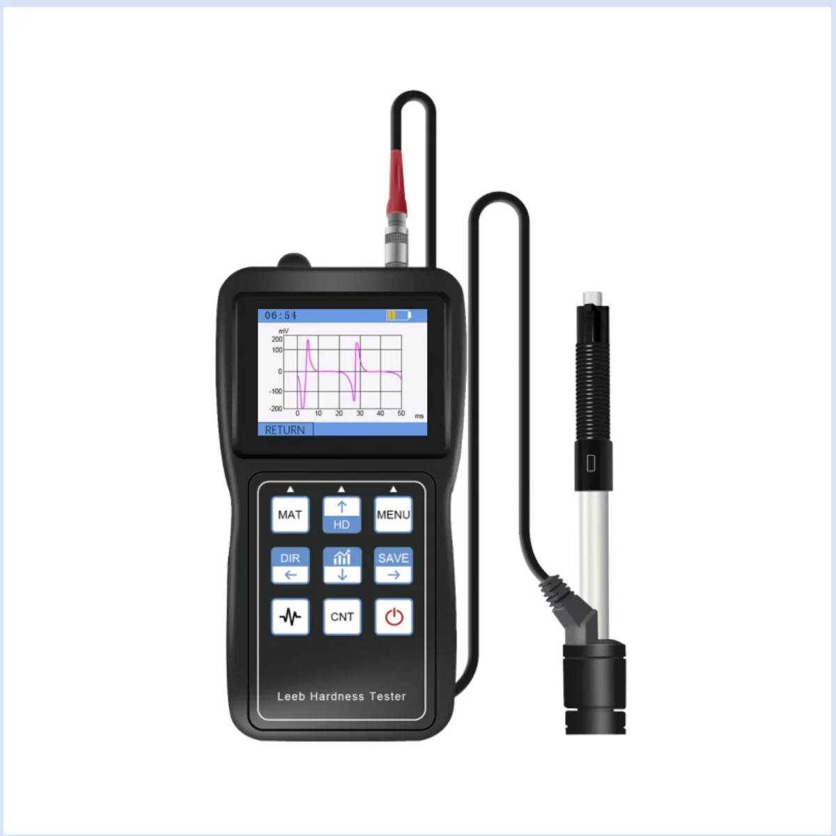 Color Screen Impact Waveform Durometer Digital Portable Hardness Meter Metal Leeb  Tester