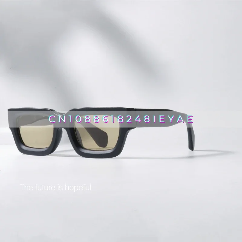 

Super Personality Punk Matte Rough Frame Sunglasses Uv400 UV Protection Hip Hop Style Trendy Sunglasses