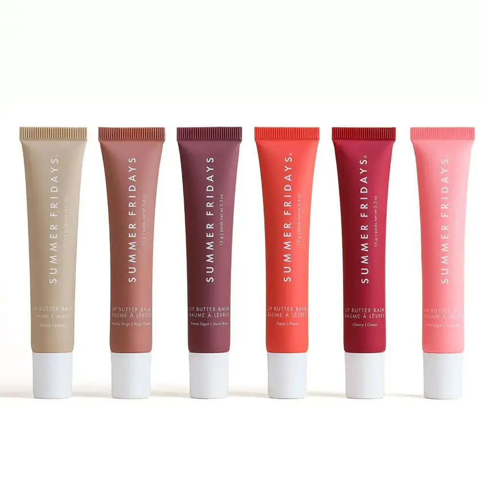 بلسم الشفاه الصيفي المرطب الناعم والشفاه ومستحضرات التجميل والسكر والفانيليا والبيج والنعناع الحلو والعناية بالشفاه