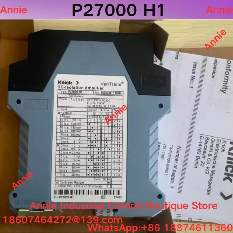 brand-new  Original genuine Knick isolation amplifier P27000H1 P27000 H1