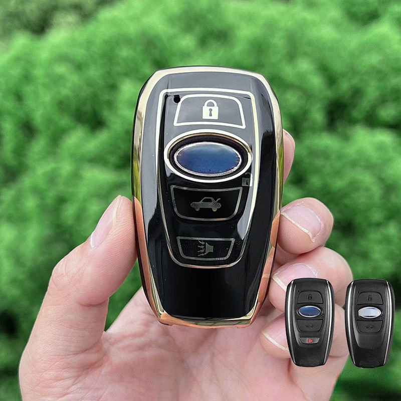 TPU Car Key Case Cover For Subaru BRZ XV Forester Legacy Outback Remote Protect Shell Holder Keychain Accessories Car Styling
