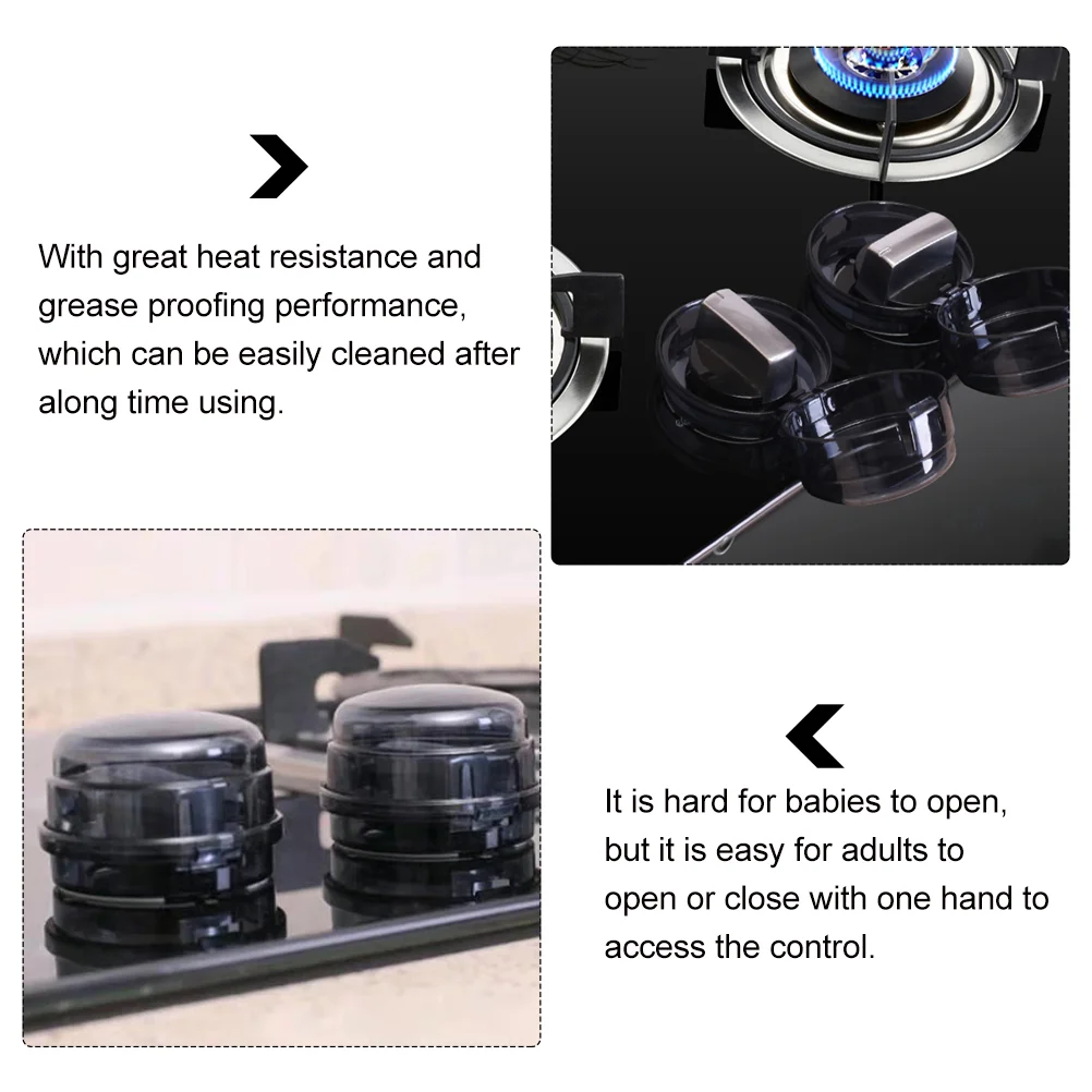 4 Pcs Gas Switch Cover Home Safety Knob Covers for Child Kitchen Case Stove Protective Cooker Guard Door Handles