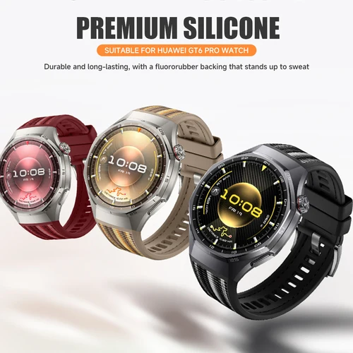 Imagen 2 del producto Correa de silicona tejida de nailon con botón rápido para Huawei Watch GT6 Pro, correa sin huecos de 46mm para reloj GT6 Pro, pulsera de 46mm