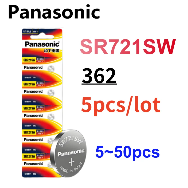 5-50 قطعة SR721SW 362 بطارية باناسونيك الأصلية SR721SW 362 بطارية خلية زر قلوية لآلة حاسبة الساعة #2