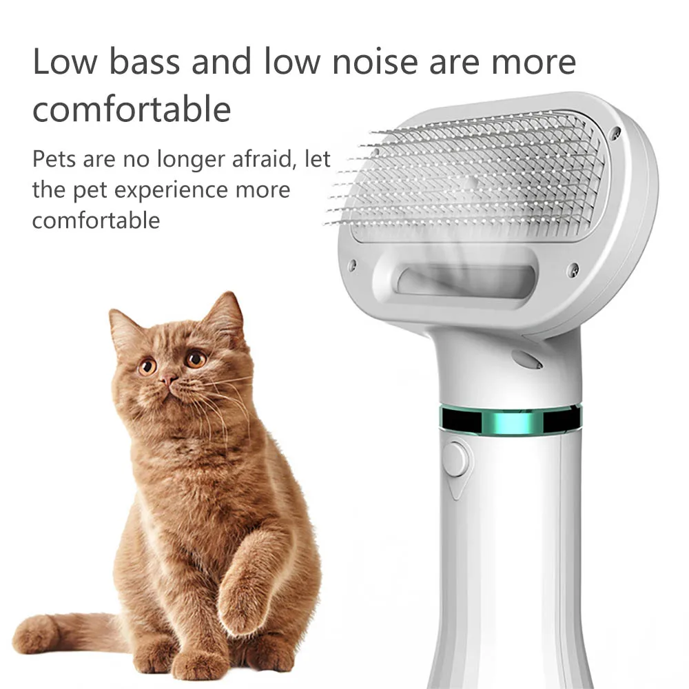 Cat And Dog 2 In 1 Pet Dog Hair Dryer Quiet Hair Dryer And Comb Brush Grooming Kitten Hair Comb Puppy Fur Hair Dryer Low Noise