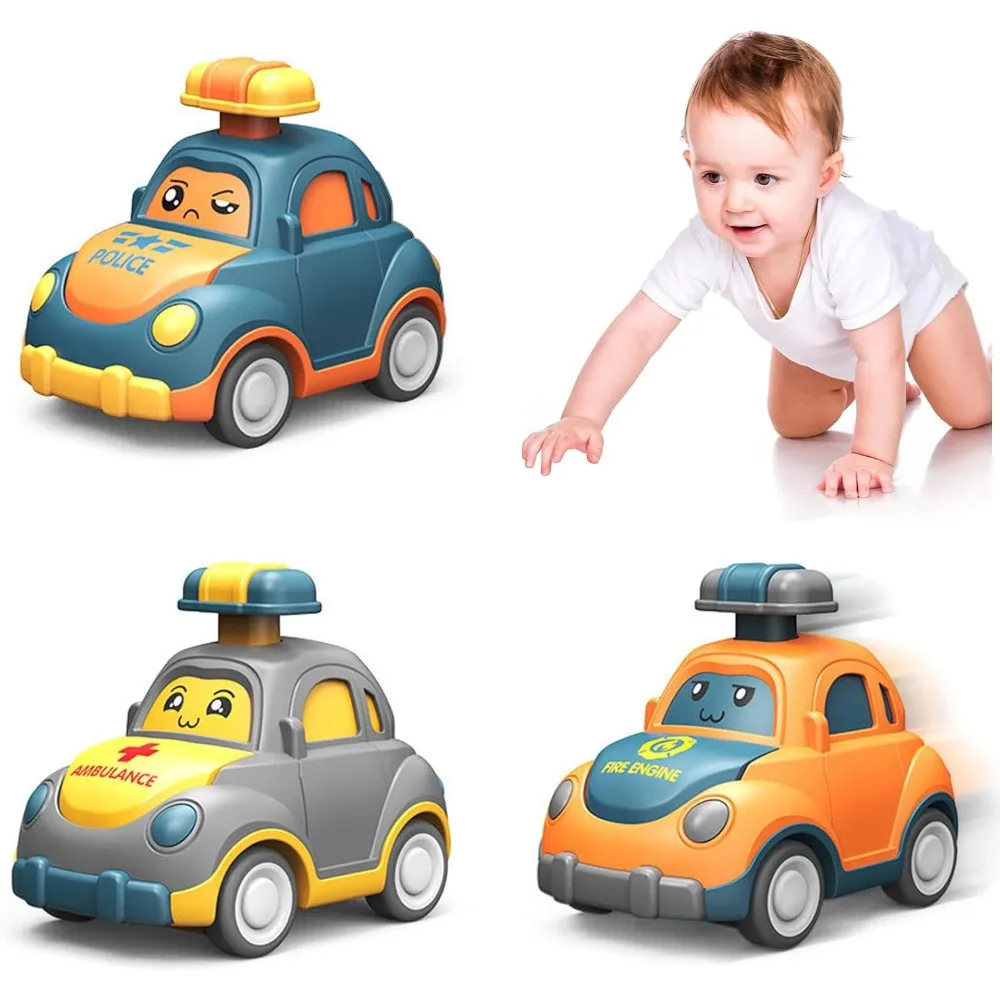 

Cartoon Car Toys for Toddlers Pull Back City Vehicle Toys Goodie Bags Stuffers Party Favors for Kids Birthday Gift for Boy Girl