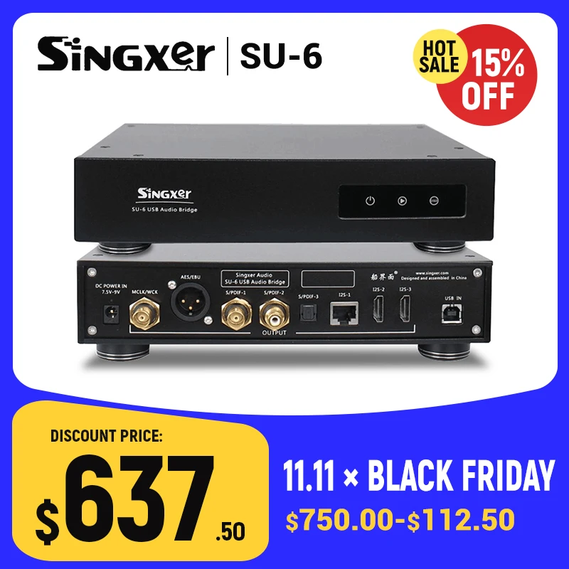 Singxer SU-6 Audio Interface XMOS XU208 CPLD Femtosecond Clock USB Digital Interface SU6