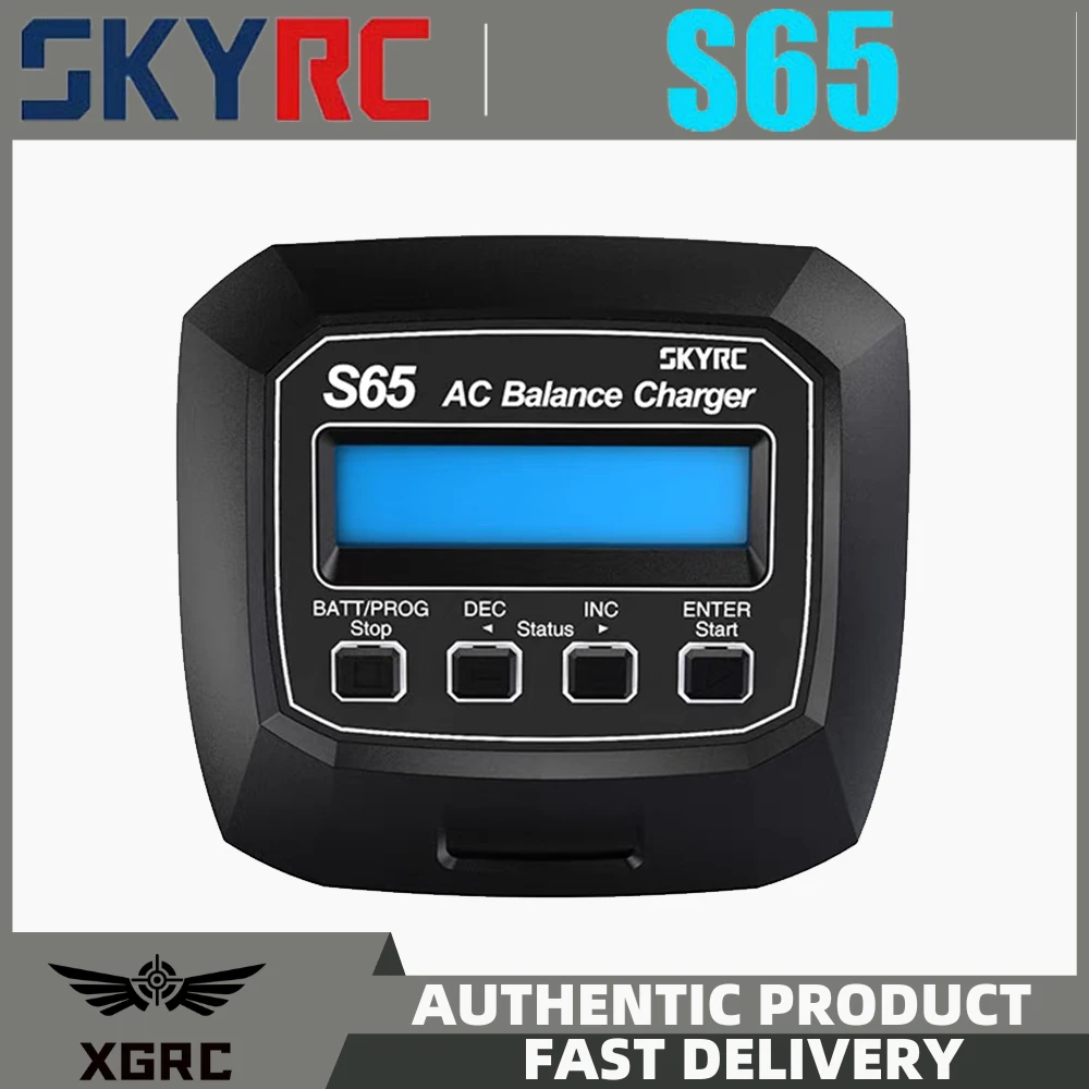 SKYRC S65 AC Balance Charger 10W Discharger XT60 Connector 65W 6A Smart Charger for LiPo/LiFe/Lilon/NiMH/NiCd/PB/LiHV VS B6 S60