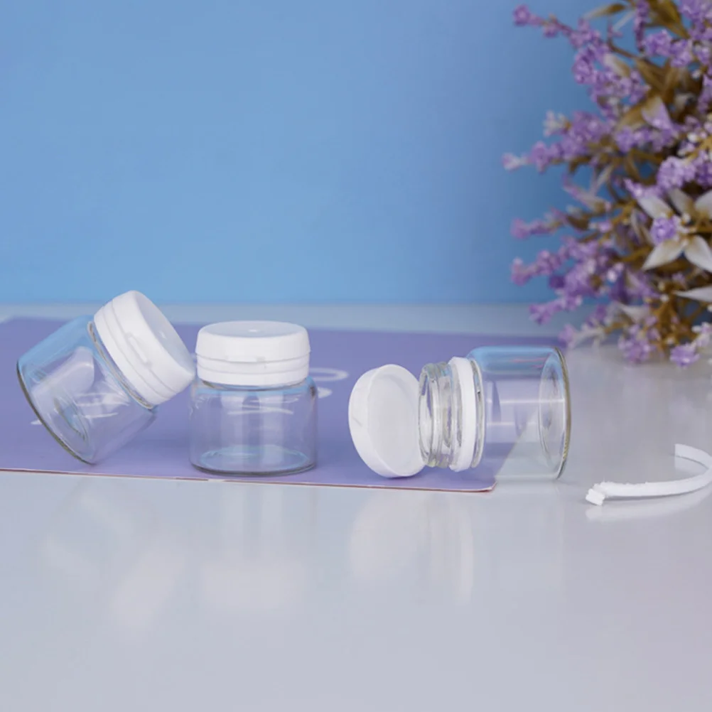 

15Pcs Glass Cream Dispenser Bottles Empty Packing Containers Lightweight Travel Lotion Cream Storage Jars