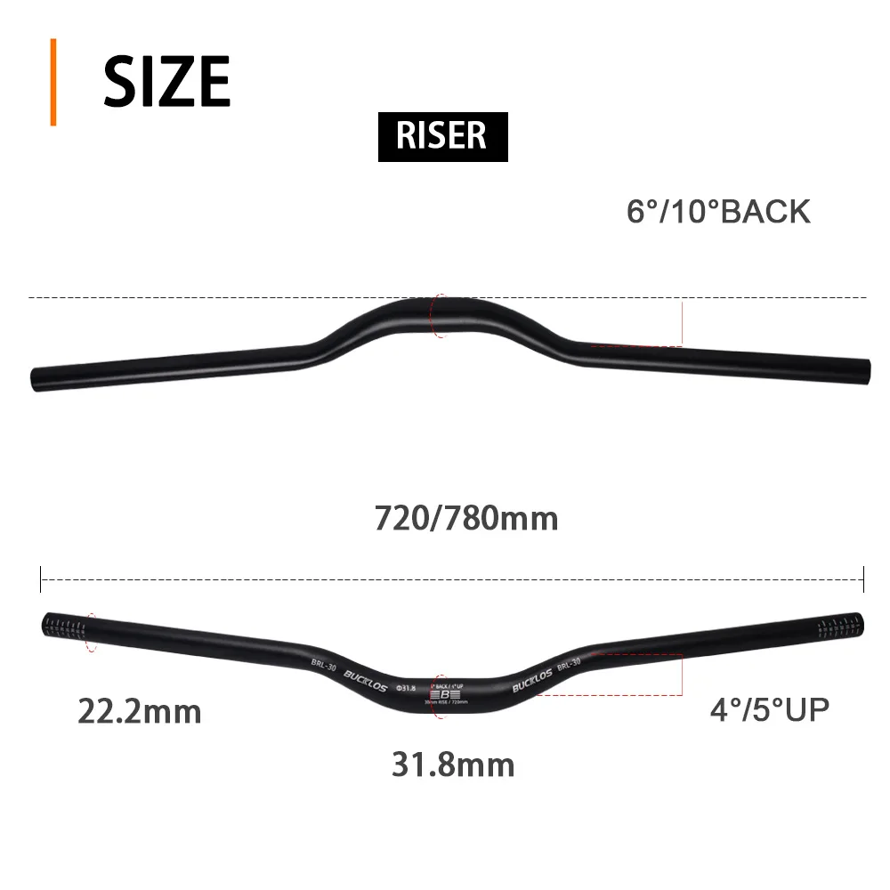 31,8*720/780mm Mountainbike Lenker 25,4*620/660/720mm Aluminium Legierung Swallow Speed Down Heber Mtb Lenker Fahrrad Zubehör – Detail 14